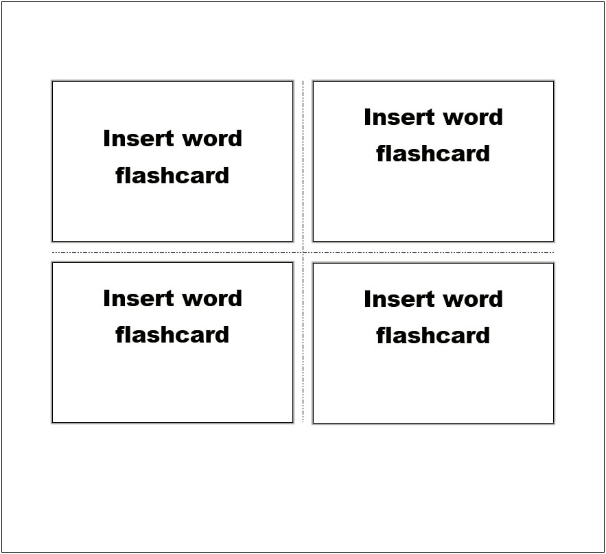 Note Card Template For Word 2007
