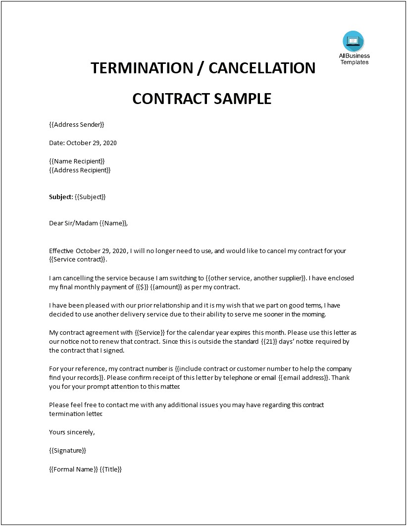 Notice Of Right Of Rescission Letter Template