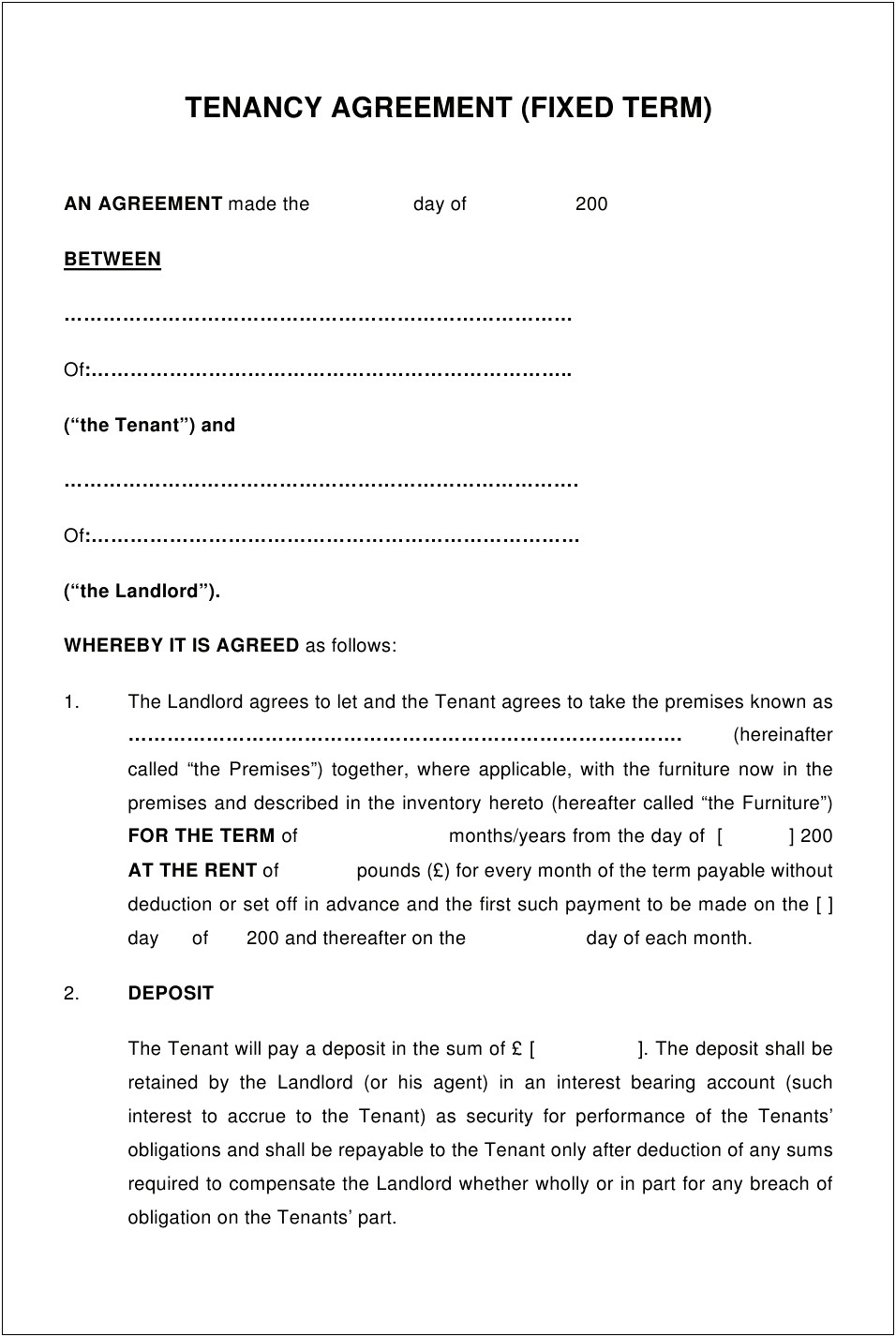 Notice To End Tenancy Letter Template Uk