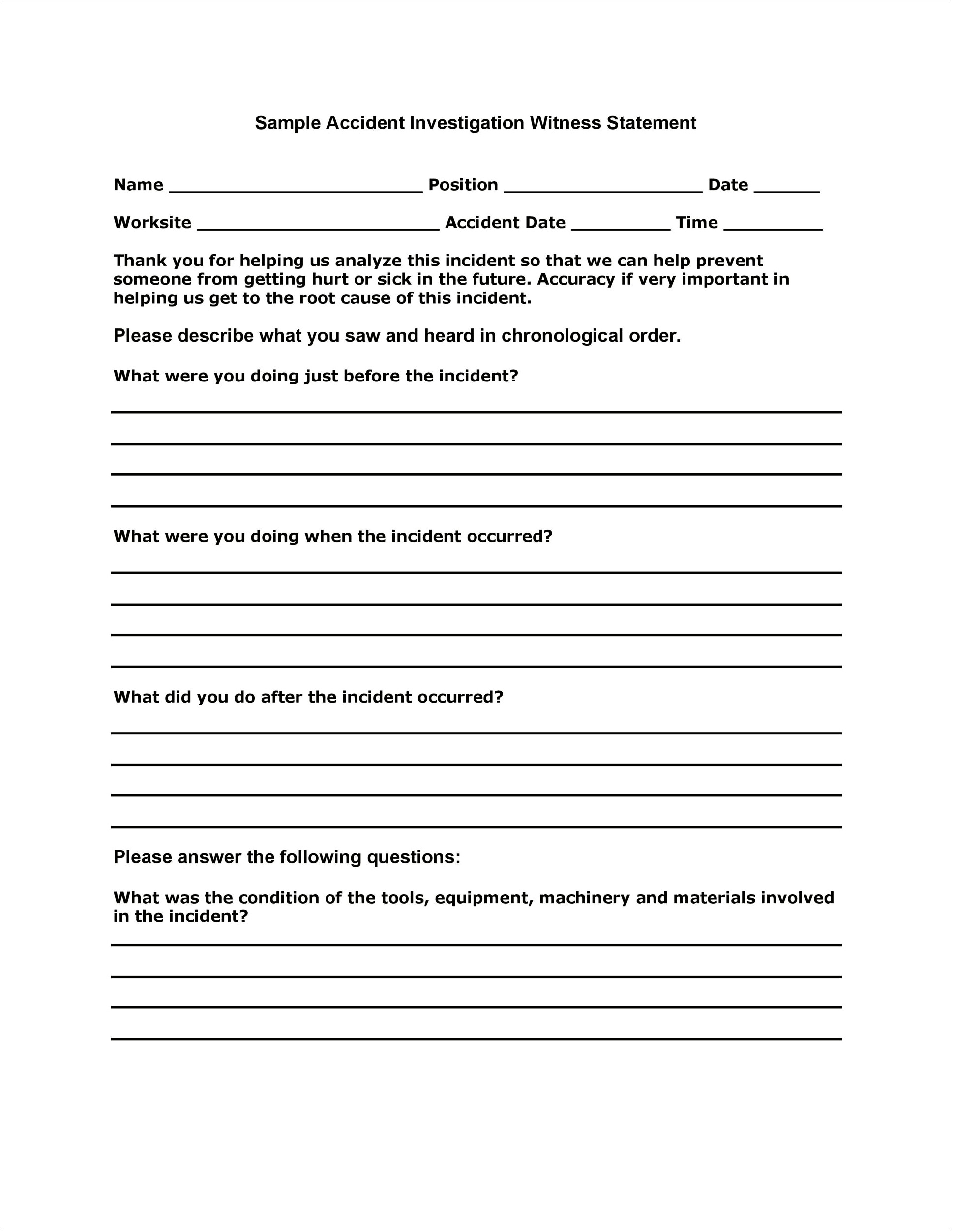 Notroized Letter Template For Court Testimony