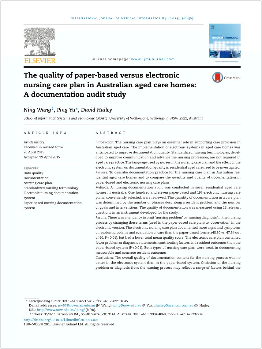 Nursing Care Plan Template Nsw Health