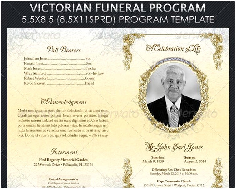 Obituary Template For Microsoft Word Free