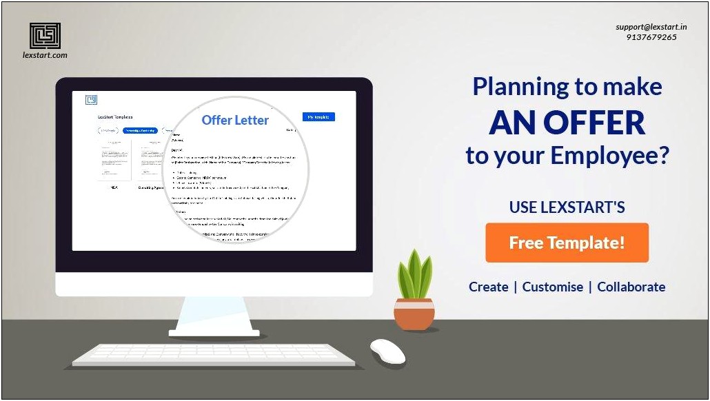 Offer Letter For Startup Company Template