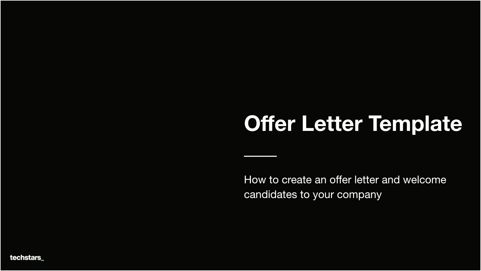 Offer Letter Template For A Start Up