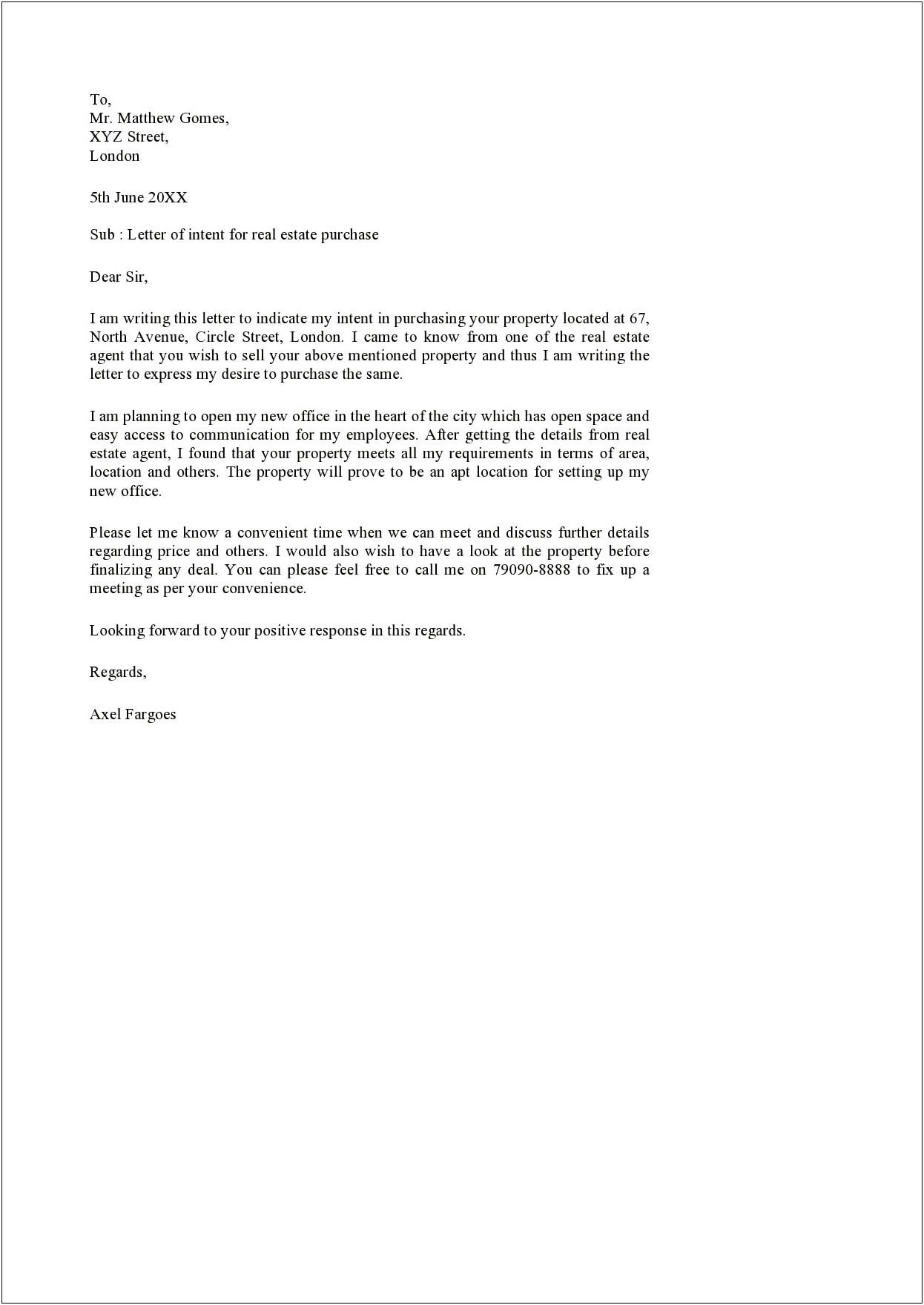 Offer Letter Template Real Estate Free