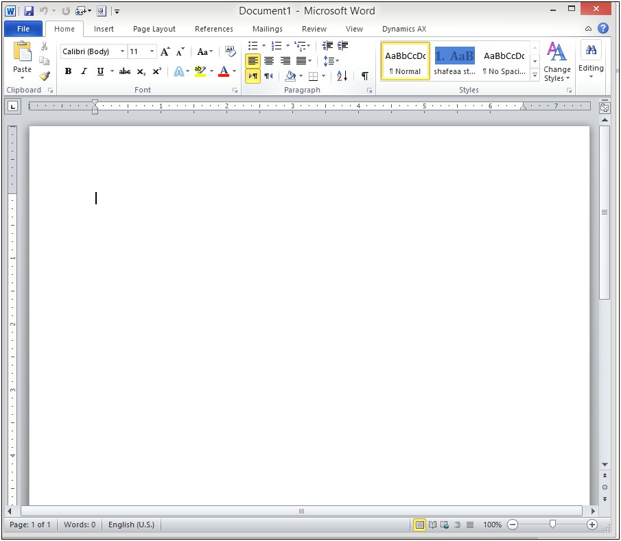 Office 2010 Word Template File Location