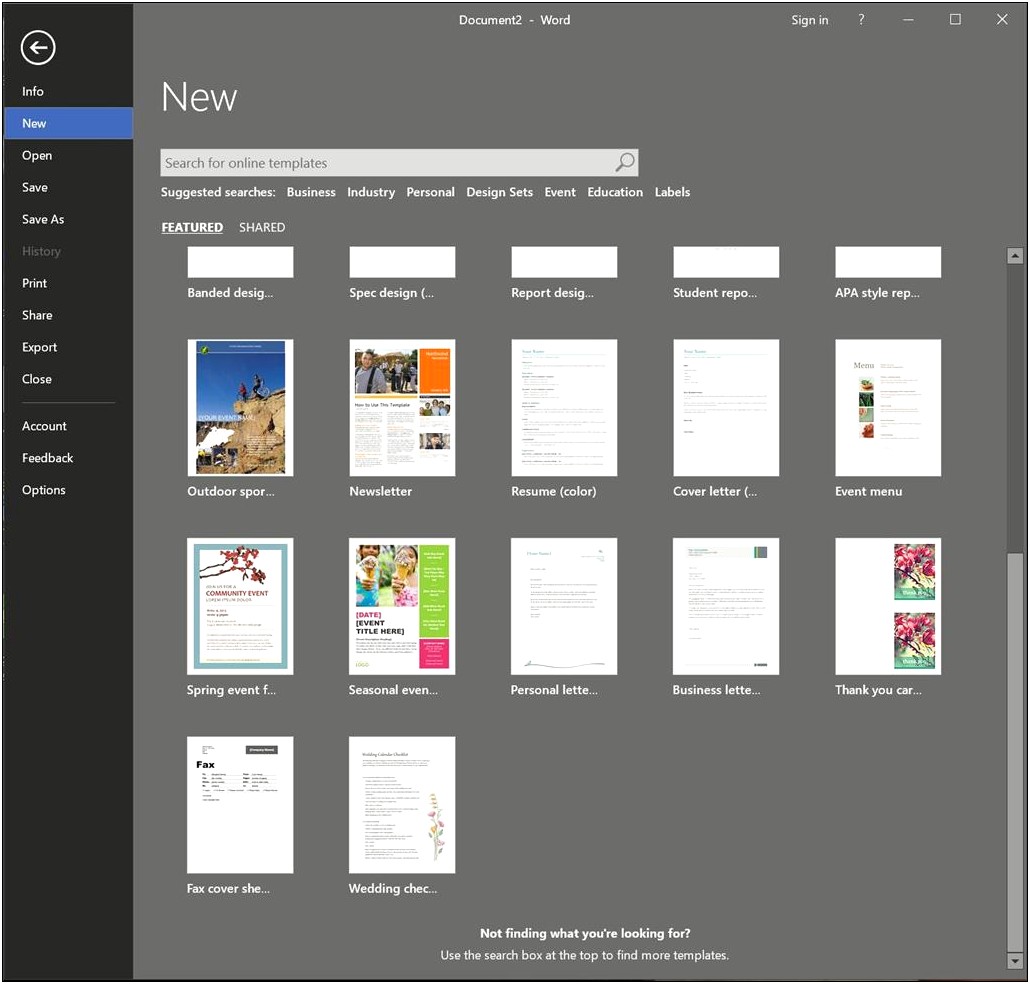 Office 2016 Professional Plus Word Template Folder