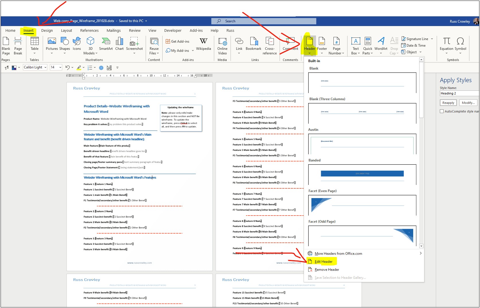 Office 365 Word Templates Placeholder Text