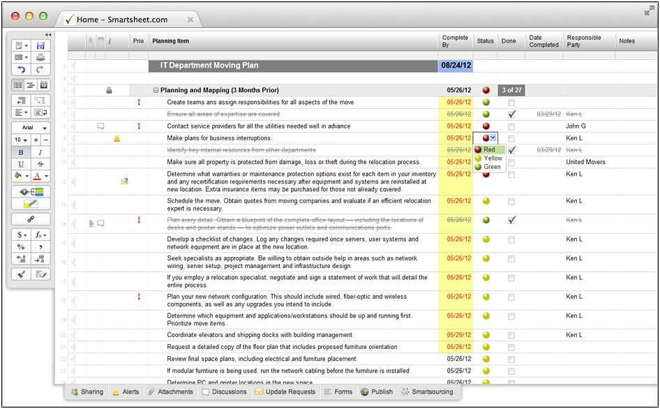 Office Relocation It Project Plan Template