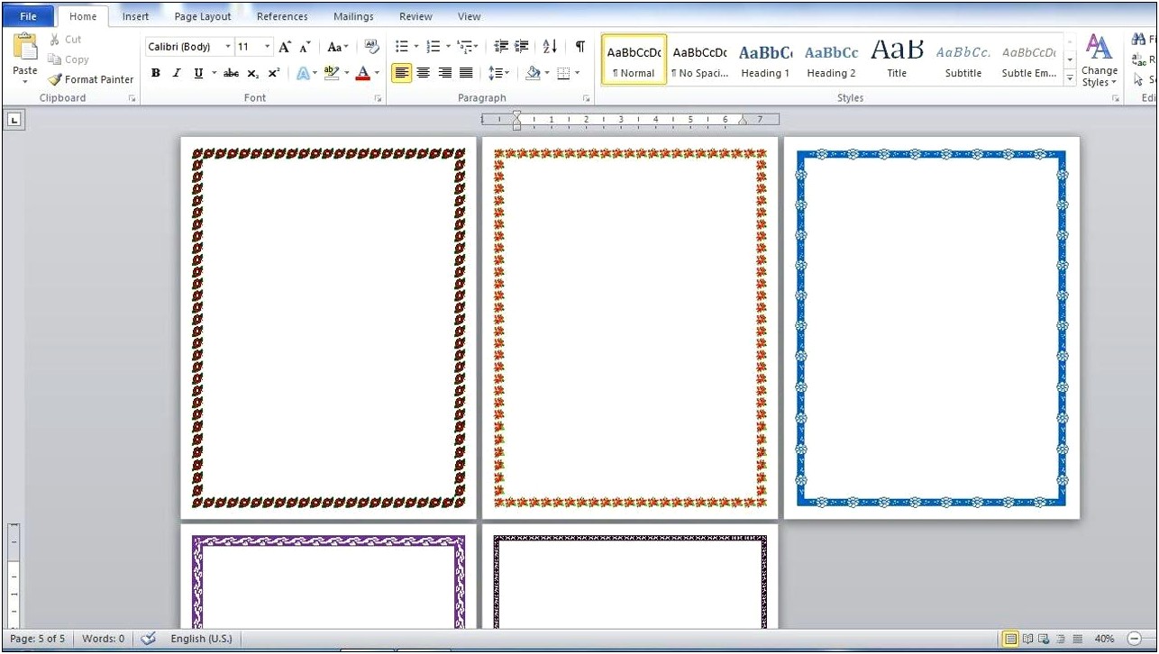 Office Word Change Picture Outline Template