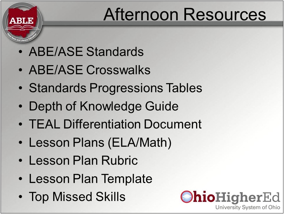 Ohio Standards Based Unit Plan Template