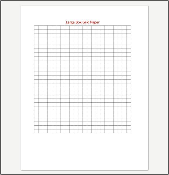 One Inch Word Graph Paper Template