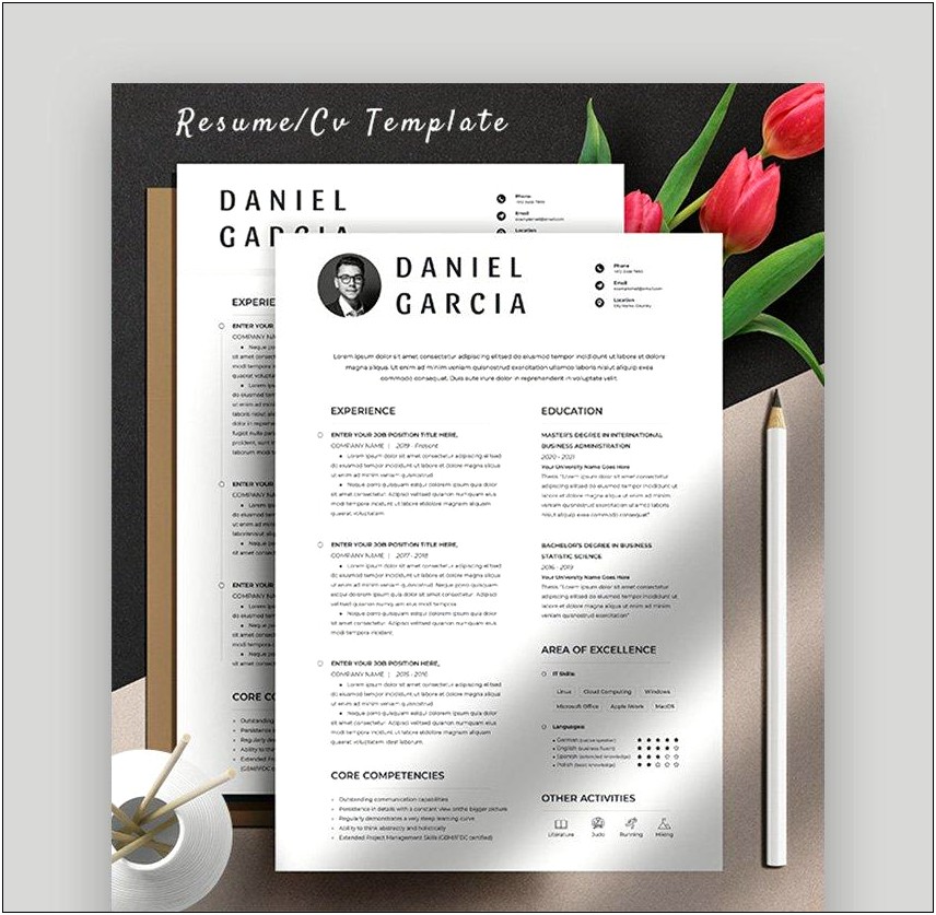 One Page Personal Profile Template Word