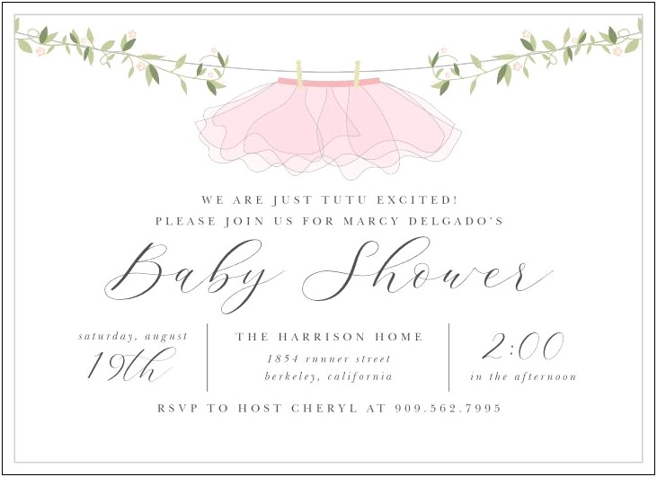 One Pages Baby Shower Invitation Template For Word