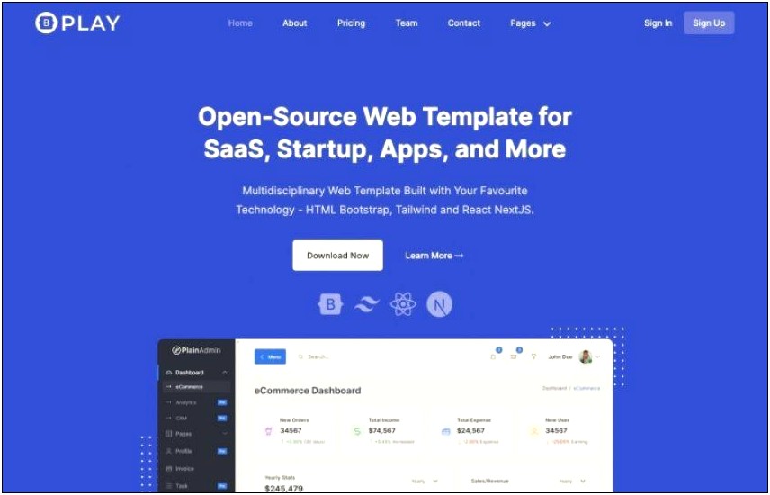 Open Source Web Templates Free Download