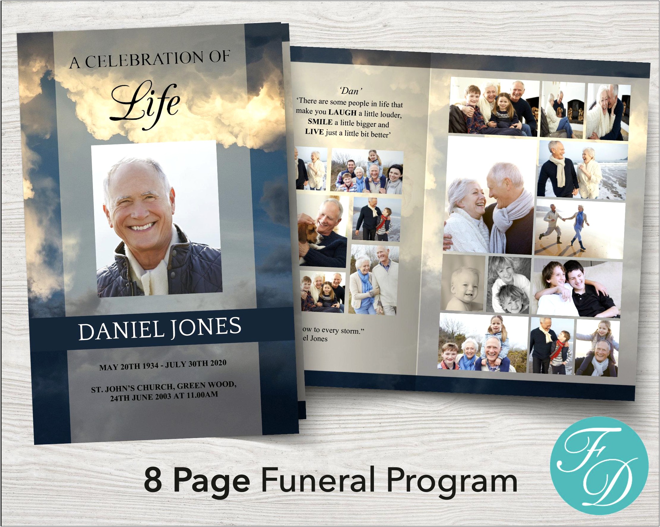 Order Of Service Funeral Template Word Uk