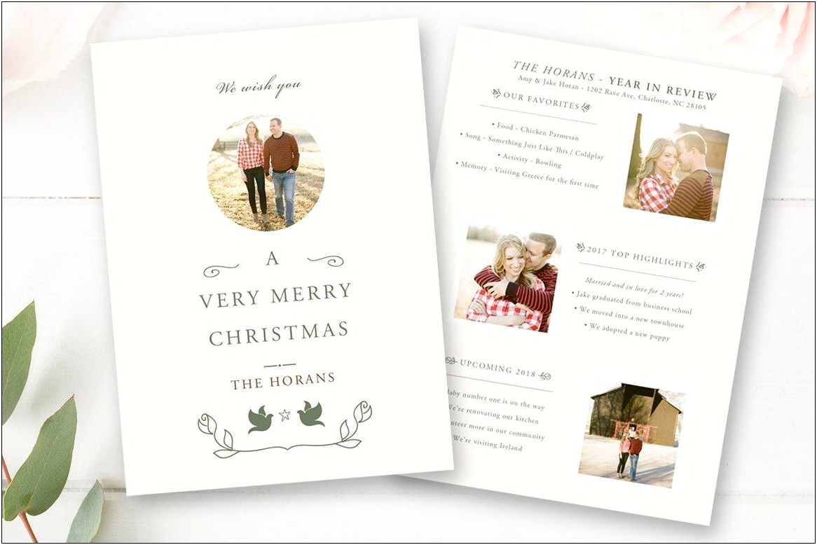 Our Year In Numbers Christmas Letter Template