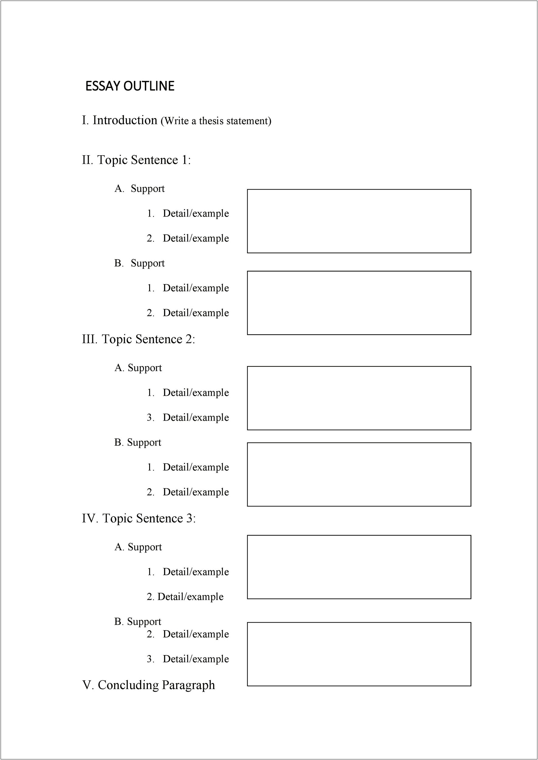 Outline Format Template In Word Starter