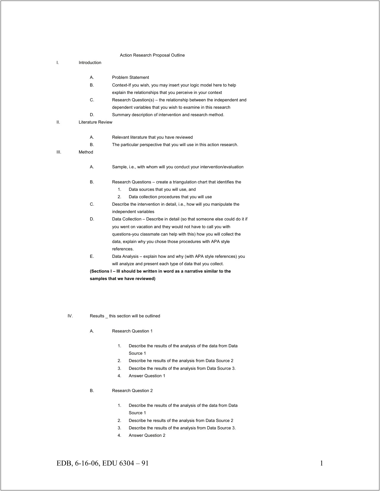 Outline Template For Research Paper Word