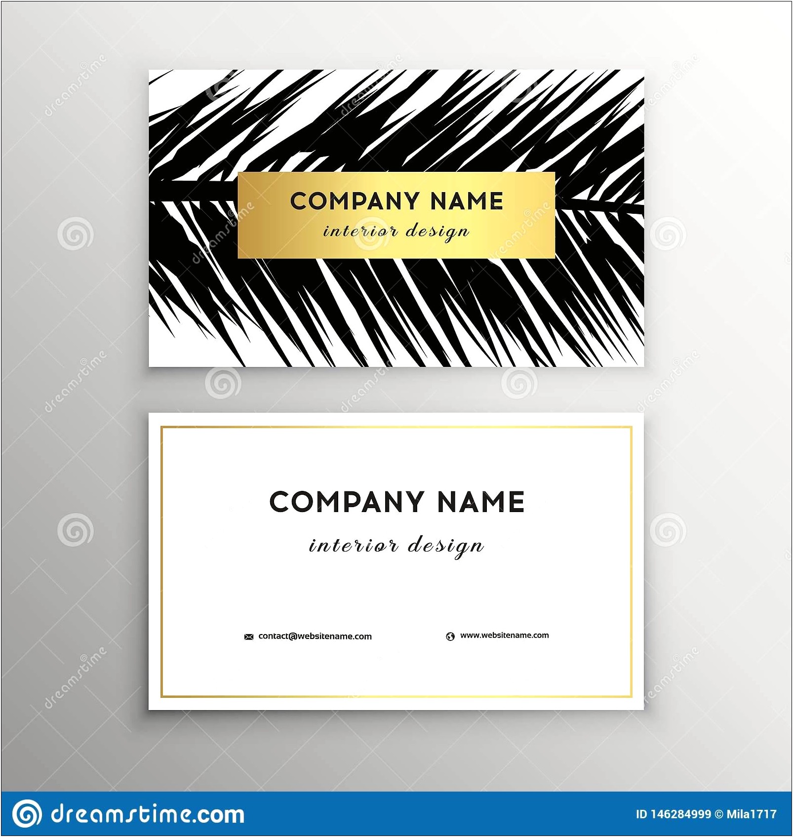 Palm Tree Design Business Card Template For Word