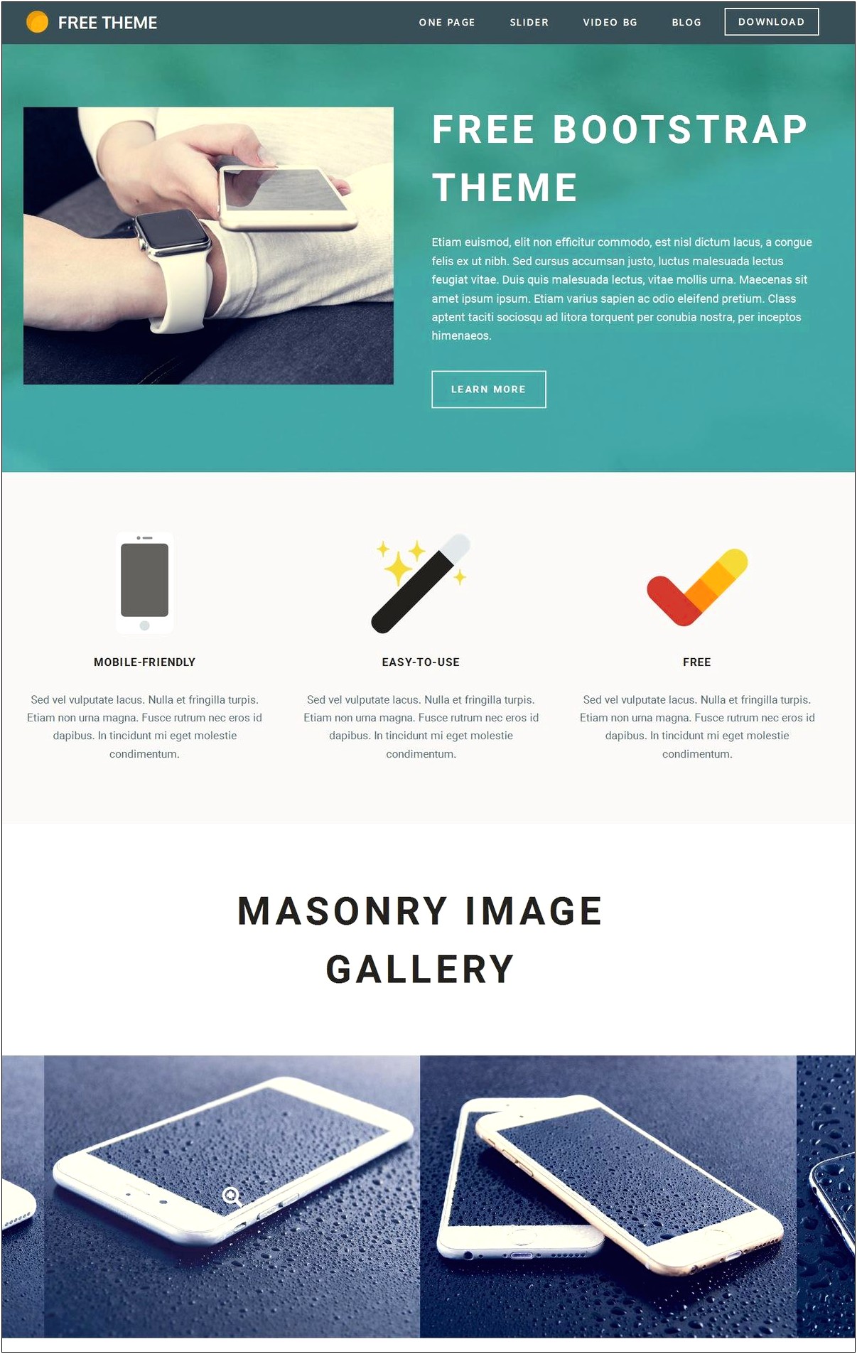 Parallax Bootstrap 4 Templates Free Download
