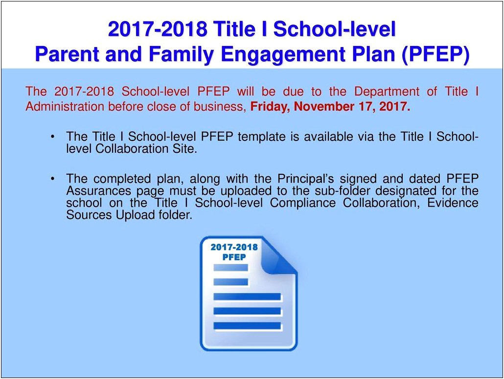 Parent And Family Engagement Plan Template