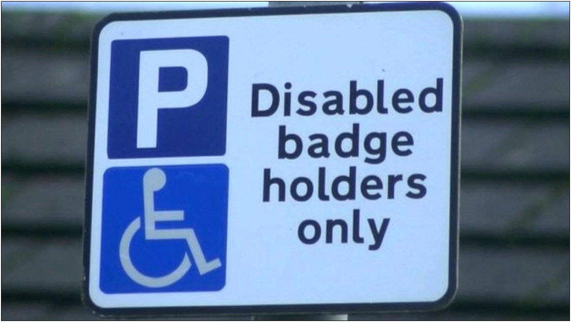 Parking Ticket Appeal Letter Disabled Badge Template