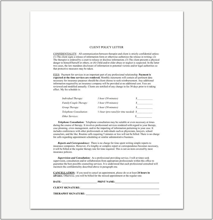 Patient Dismissal Letter Template For Missed Appointments