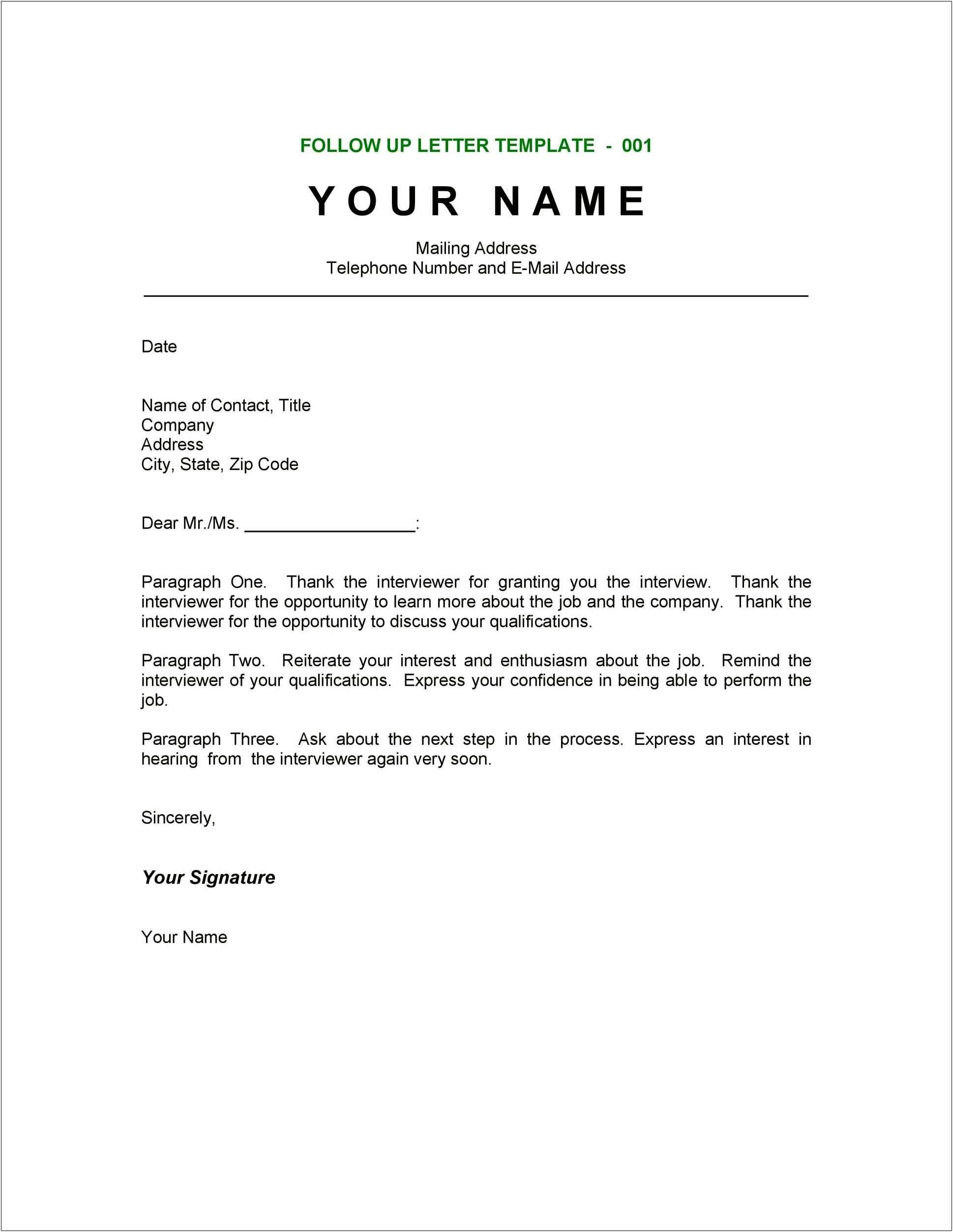 Patient Referral Thank You Letter Template