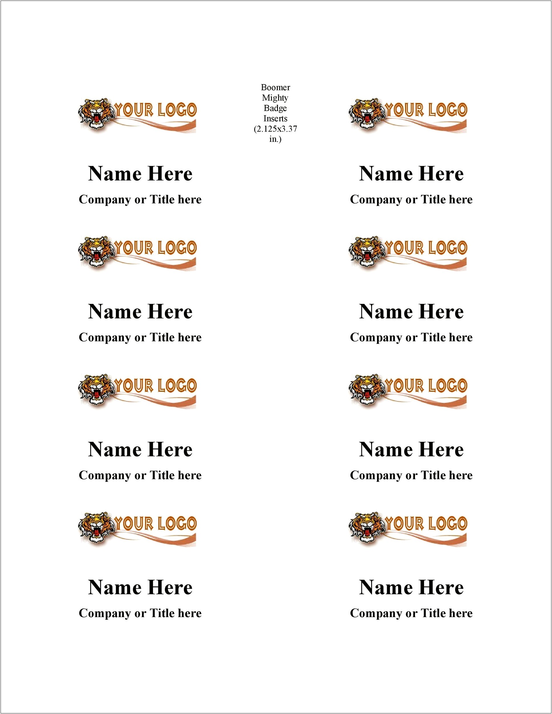 Patriotic Name Tag Template Word Printable