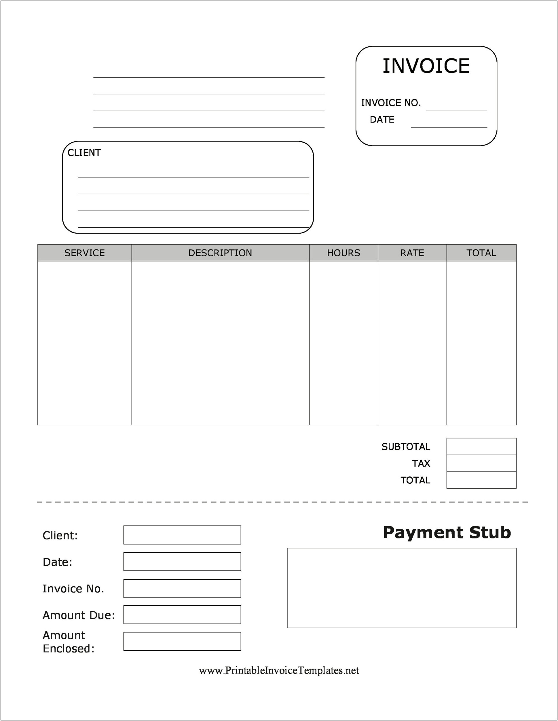 Pay Stub Template For Word Or Excel