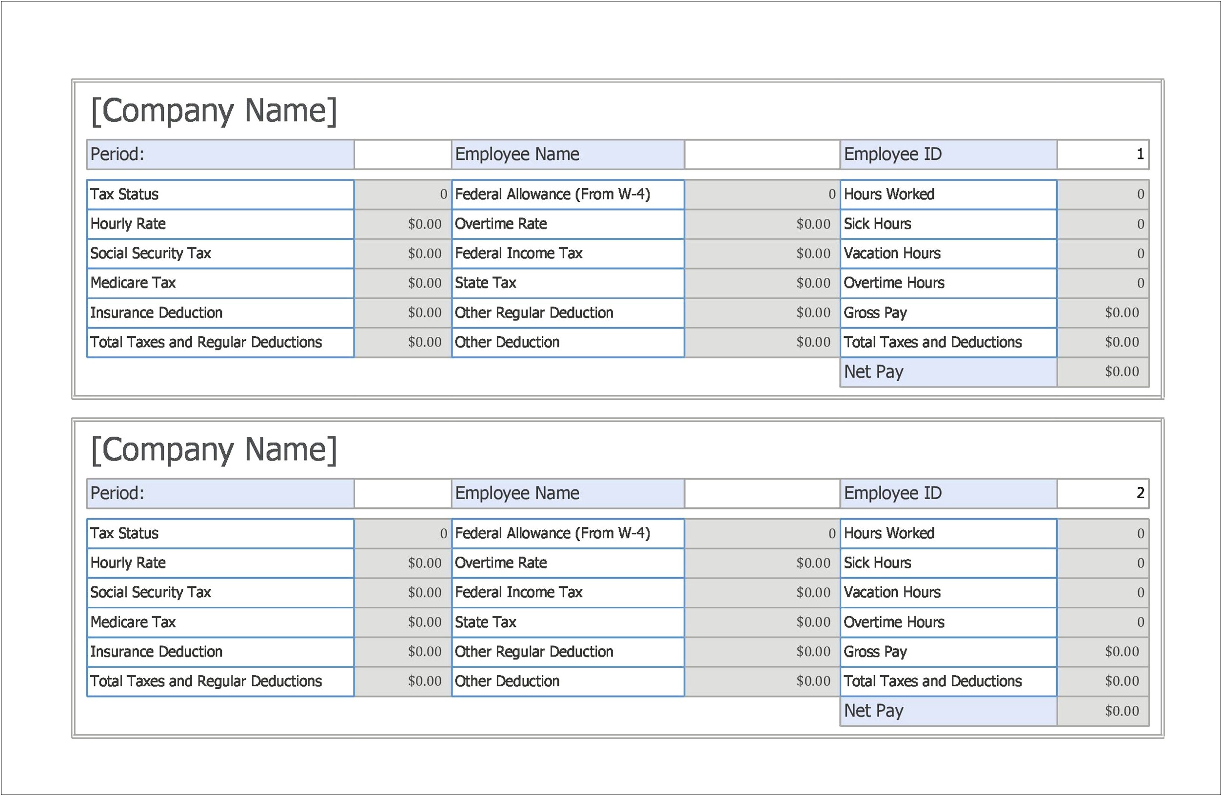 Pay Stub Templated Microsoft Word 365