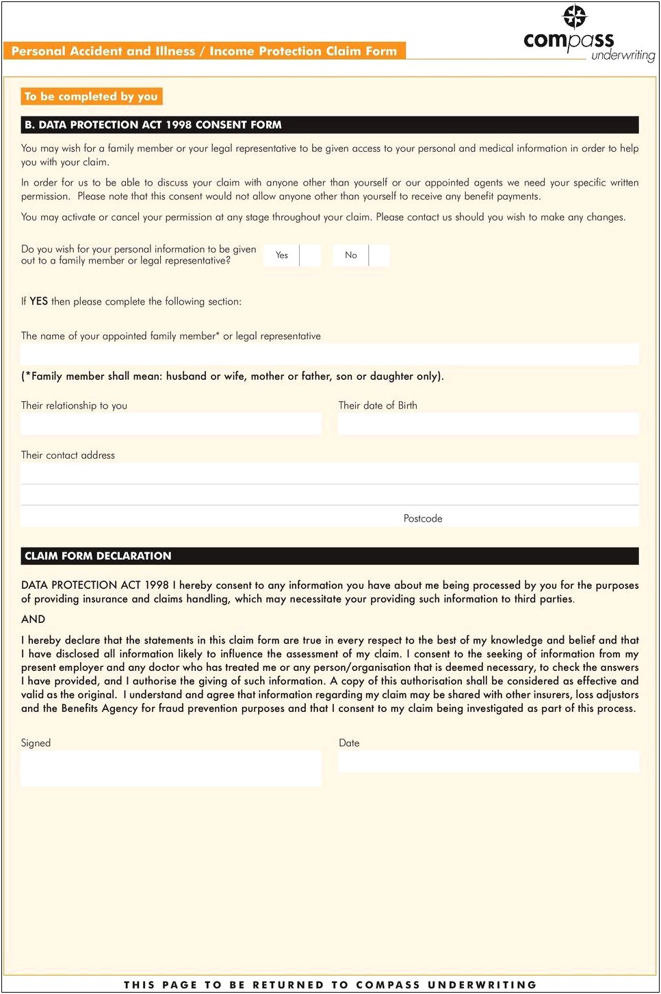 Payment Protection Insurance Claim Letter Template