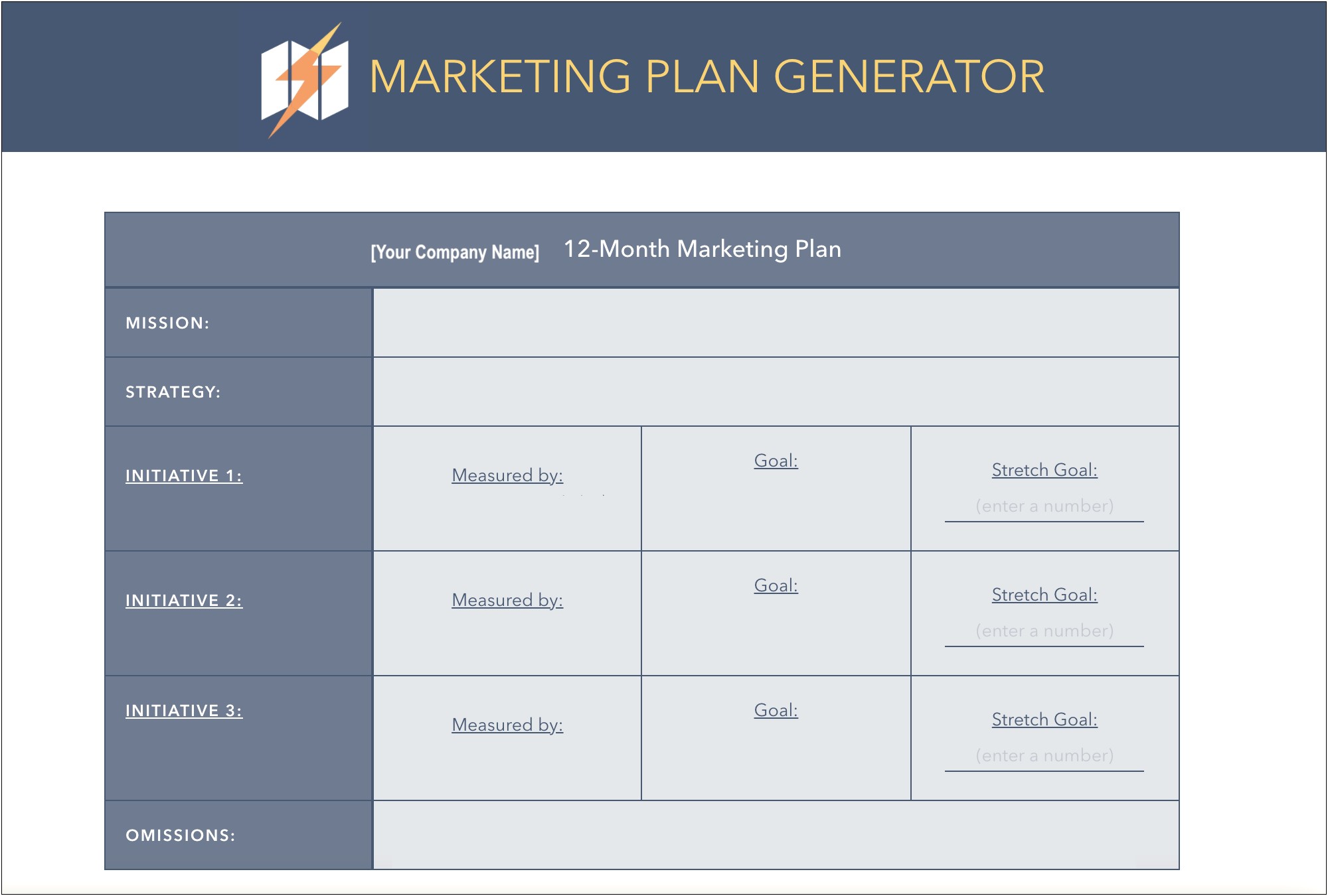 Personal 5 Year Strategic Plan Template Word Doc