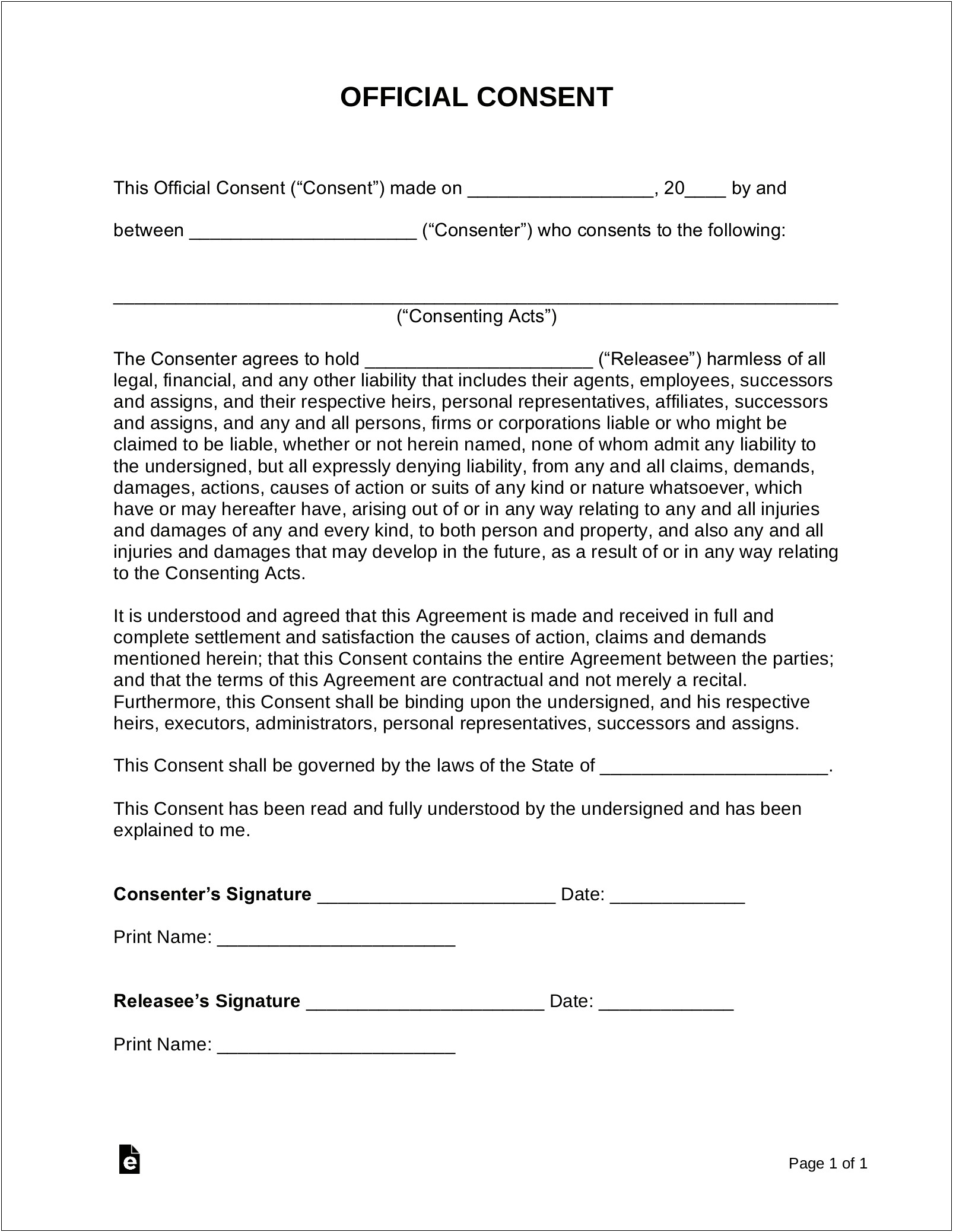 Personal Action Form Template Word Template