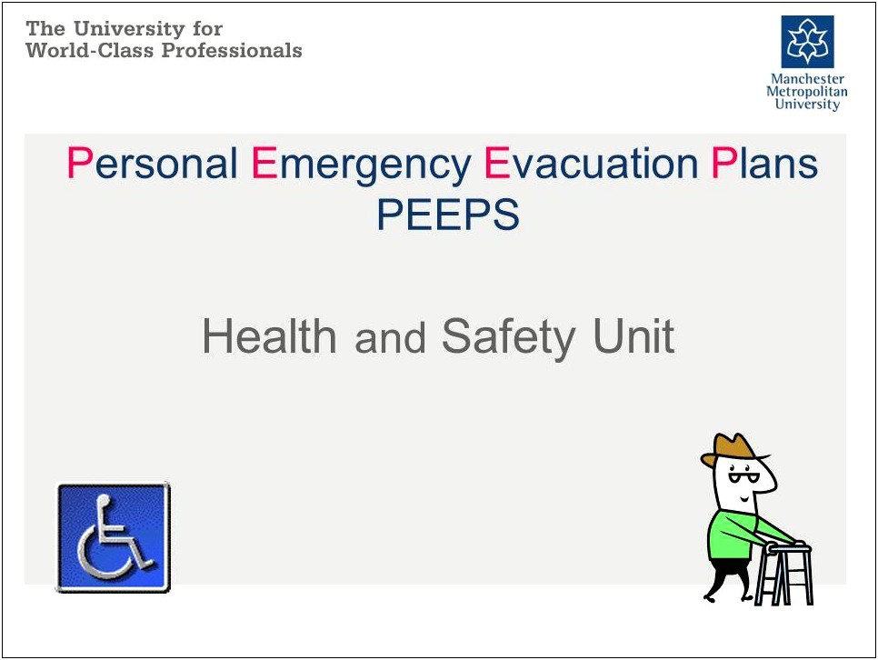 Personal Emergency Evacuation Plan Template Uk