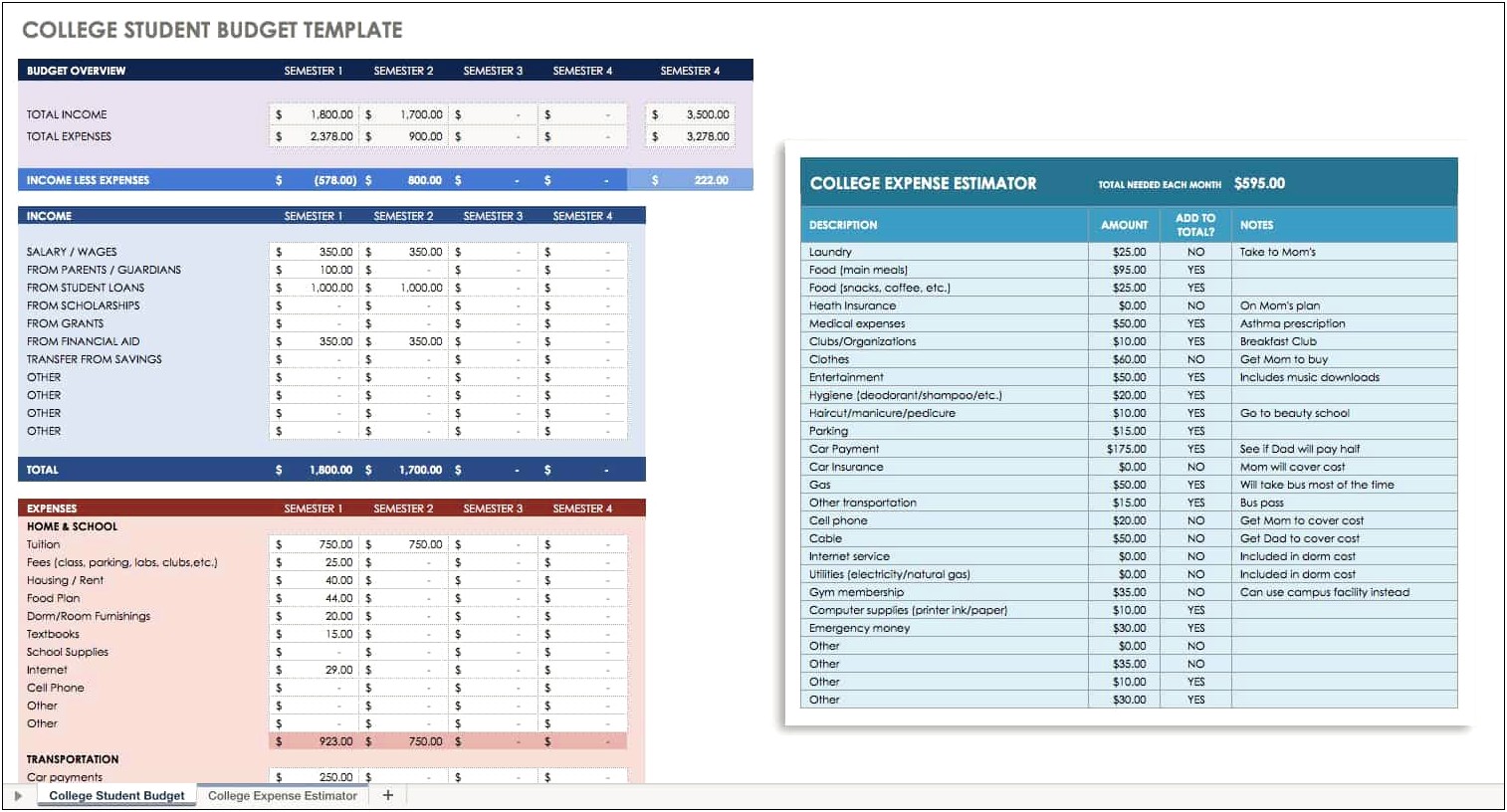 Personal Finanance Spreadsheet Template Retirement Planning