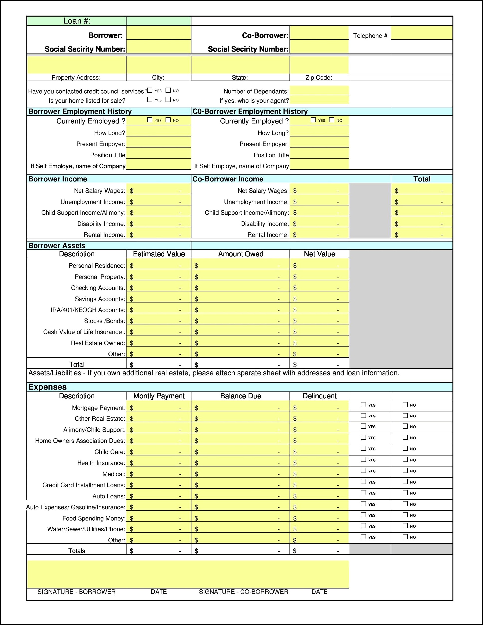 Personal Financial Plan Template Excel Free