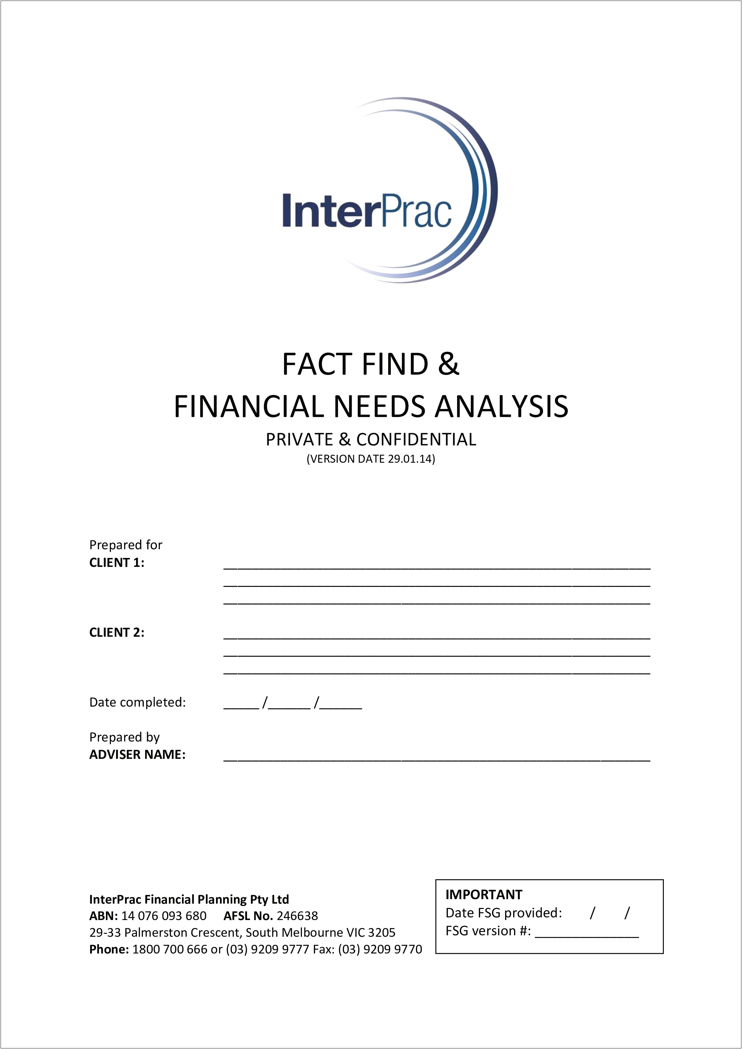 Personal Financial Planning And Analysis Excel Templates