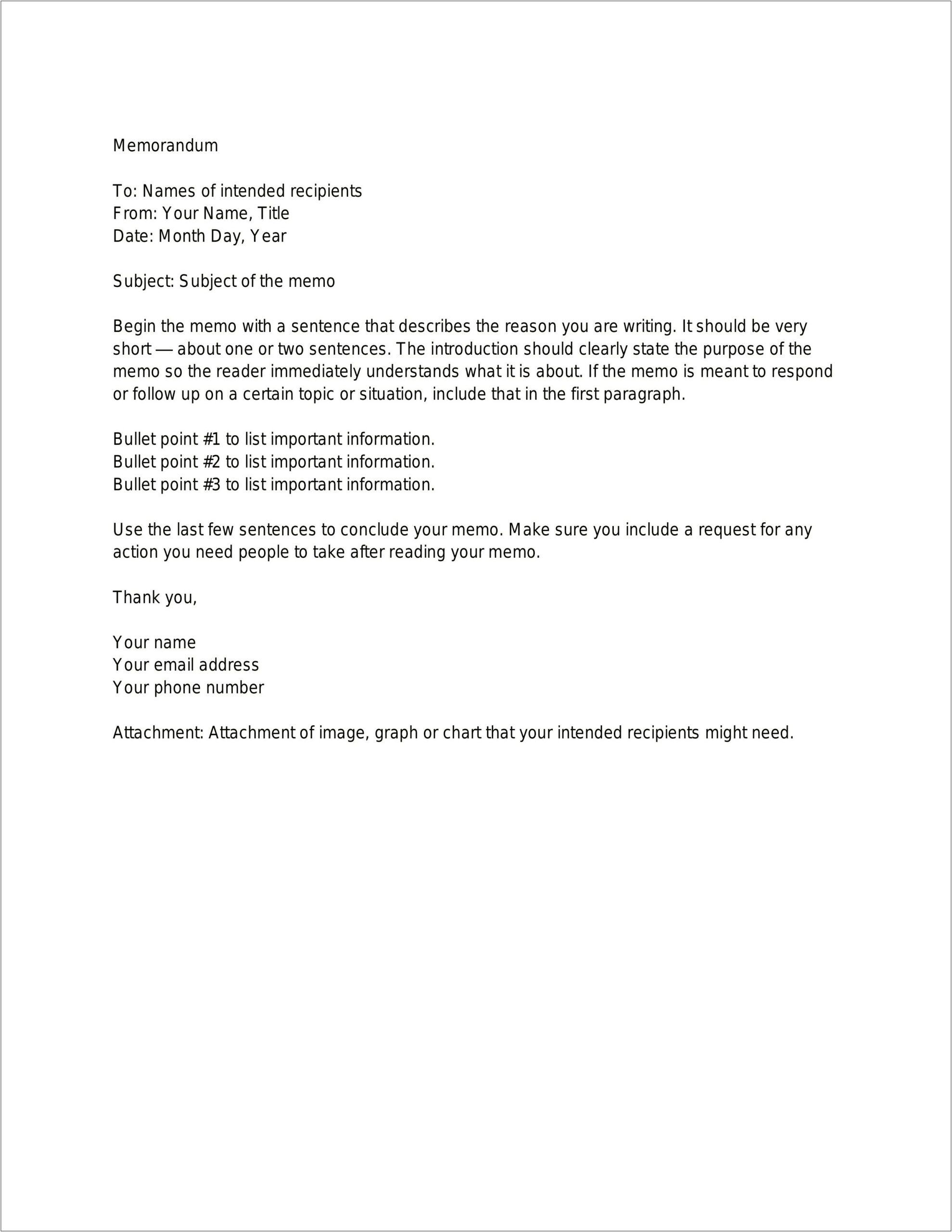 Personal Memo Template For Word 2010