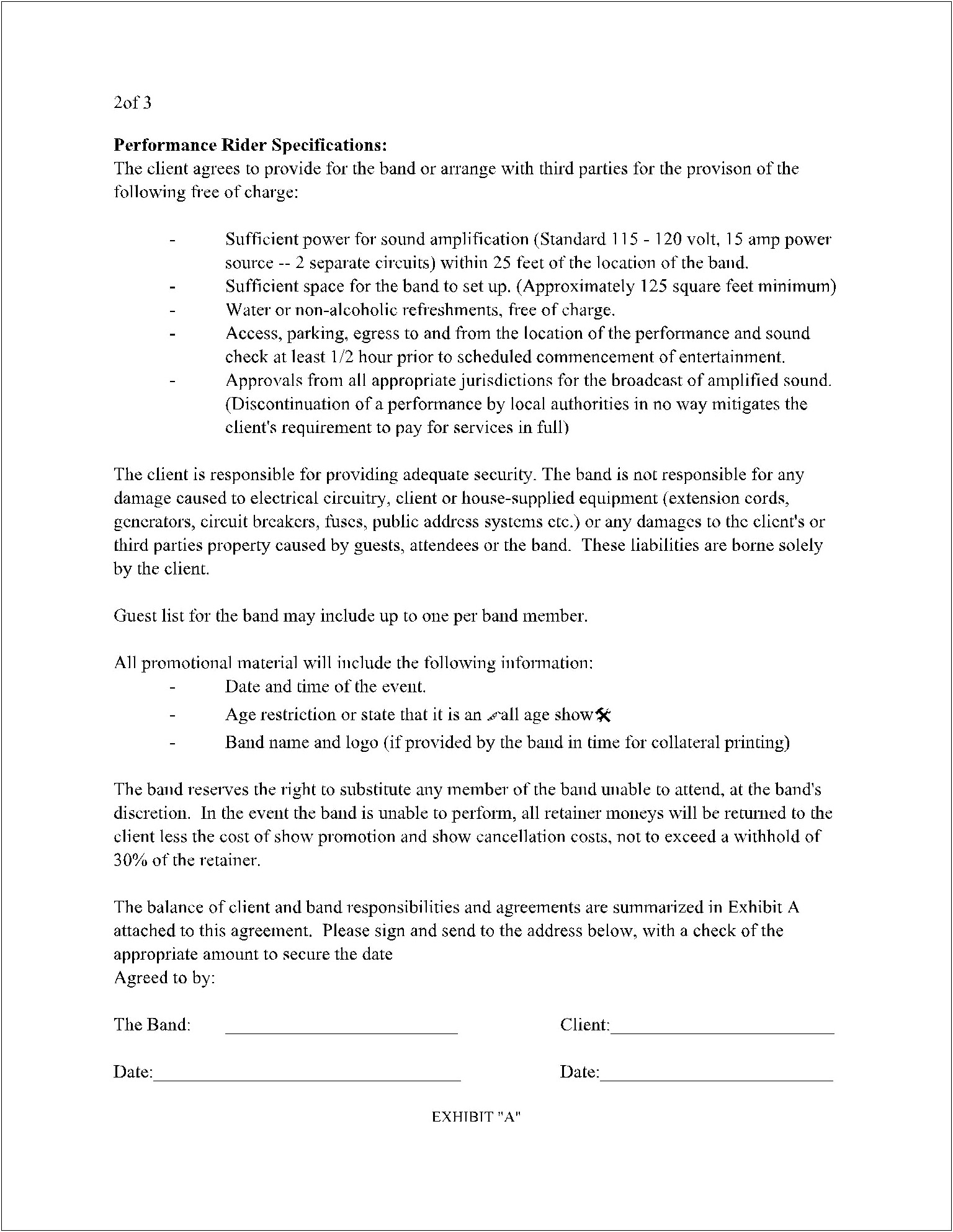 Personalservice Contract Between Two People Template Word