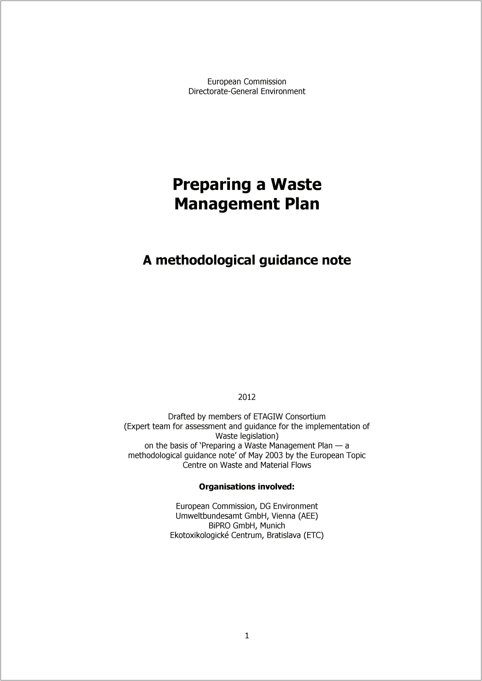 Peza Solid Waste Management Plan Template