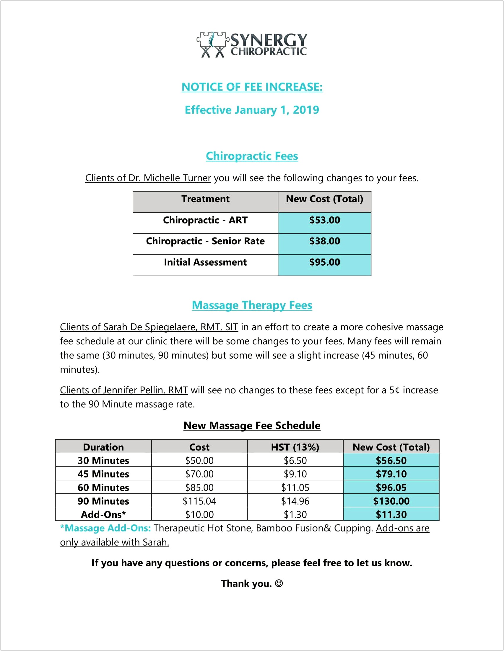 Physician Reimbursement Rate Increase Letter Template