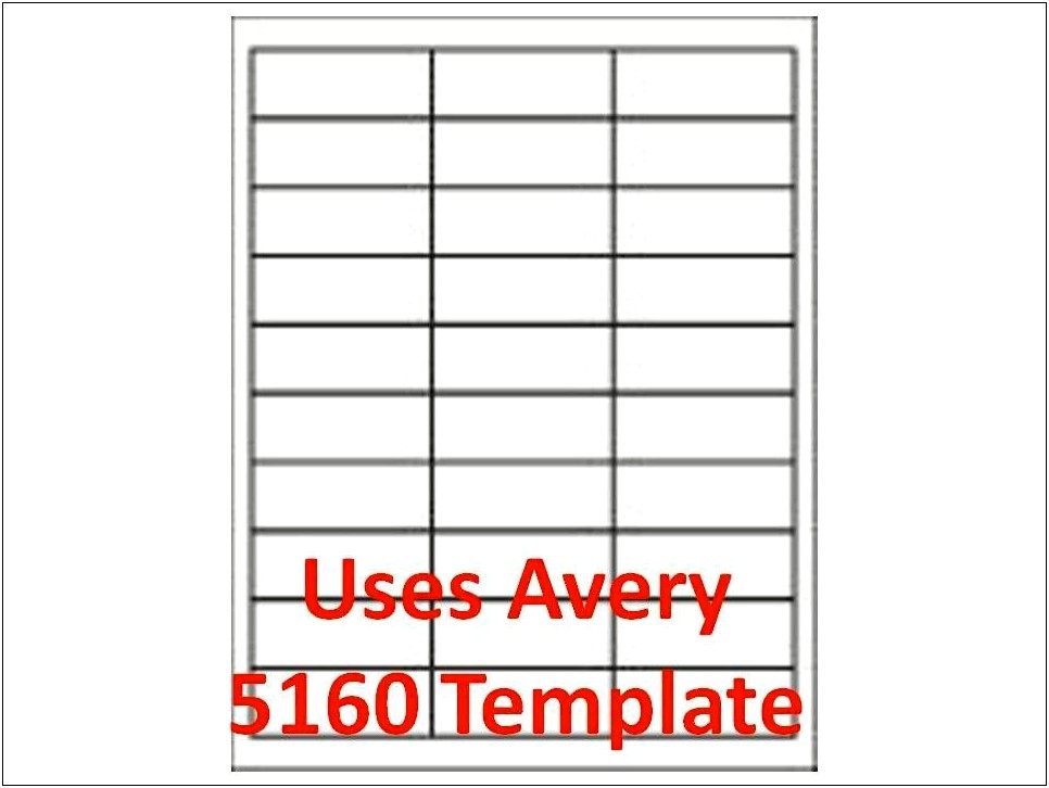 Plain Address Label Template Word 5960