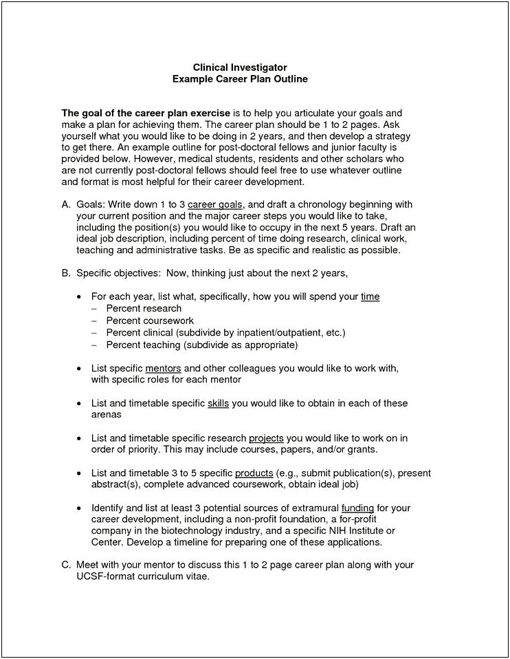 Plan For Professional Future Growth Teachers Template