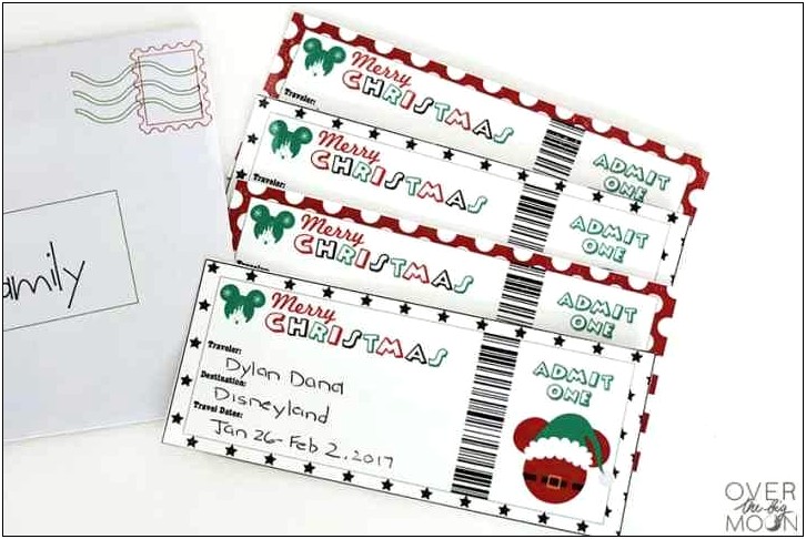 Plane Ticket Gift Template Pdf Free