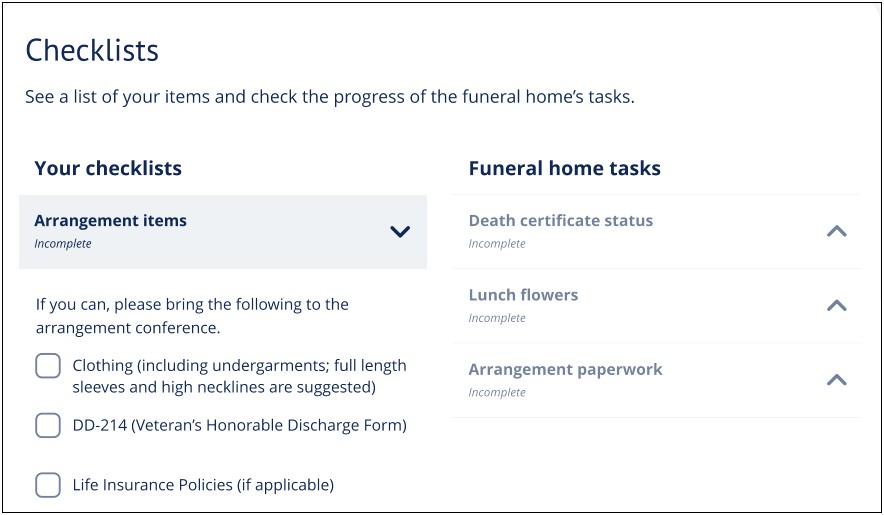 Planning A Meaningful Funeral Service Template