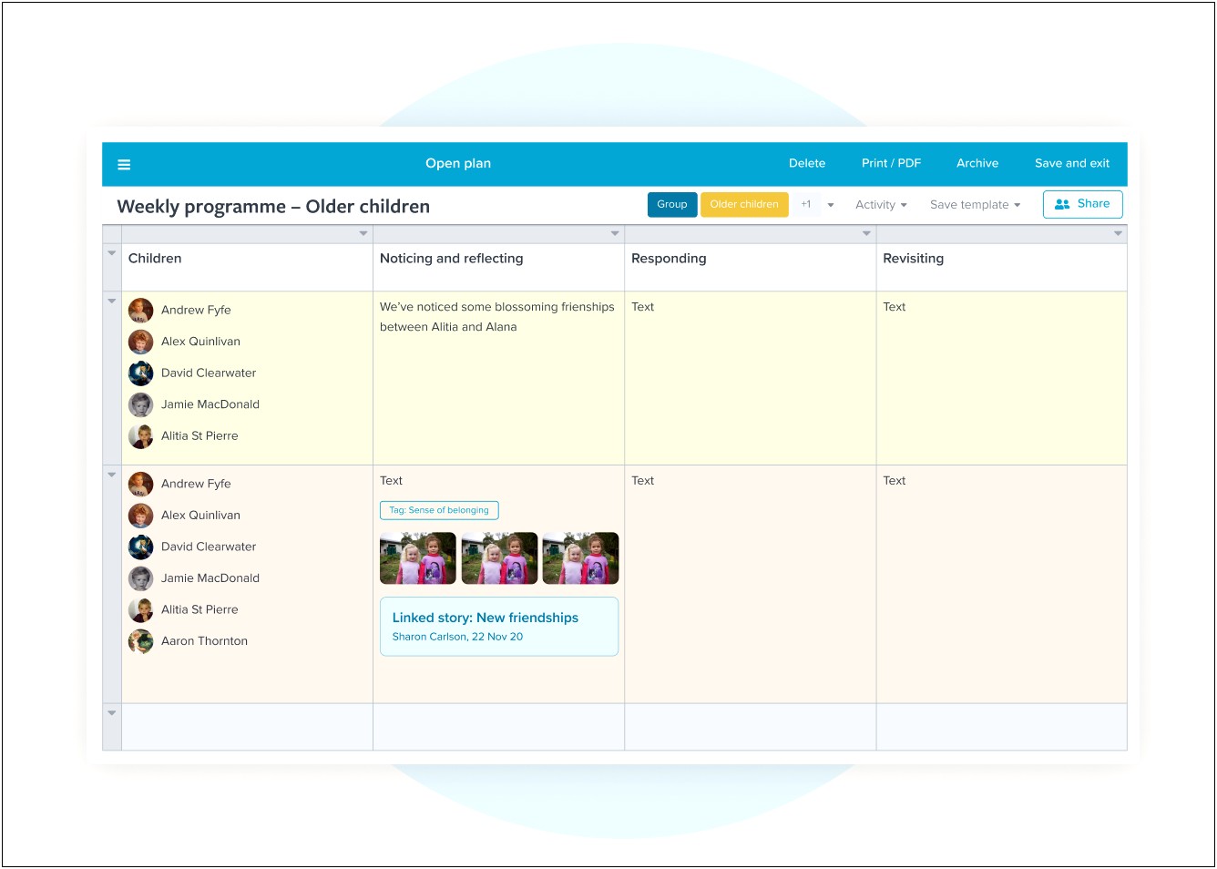 Play Based Learning Planning Template Nz