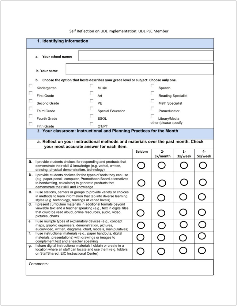 Plc Lesson Plans For 1st Grade Template Doc