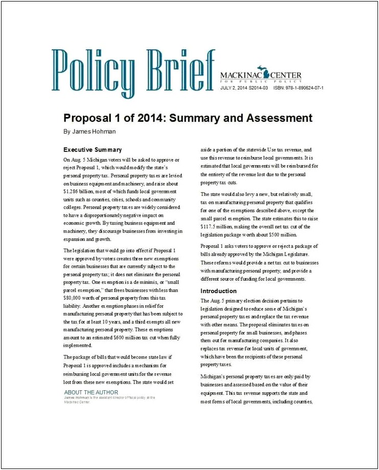 Policy Analysis Brief Microsoft Word Template